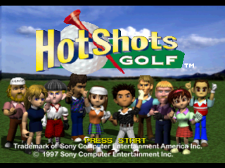 Hot Shots Golf title screen for Playstation